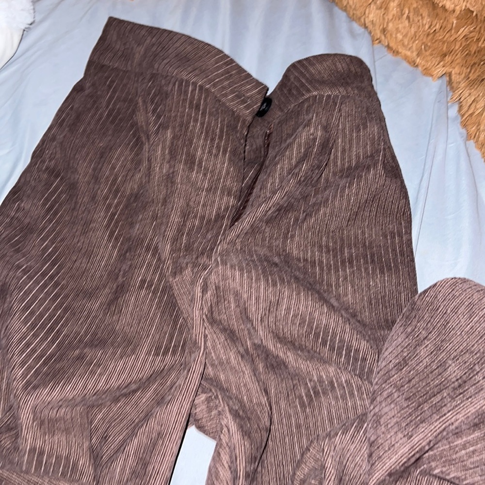 Shein high waist brown flare pants